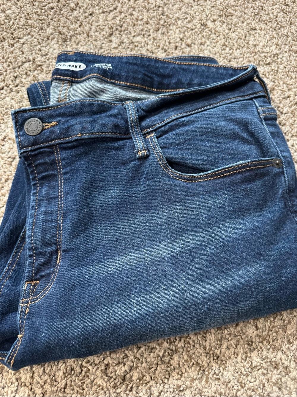 Old Navy Mid-Rise Rockstar Super-Skinny jeans-EUC